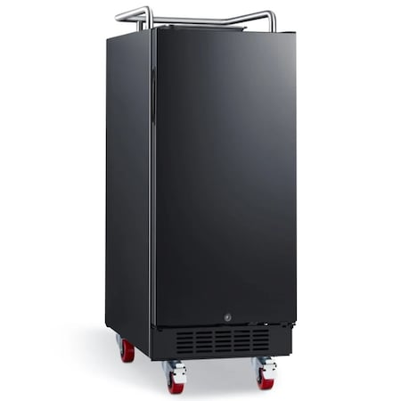 Edgestar 15 Inch Wide Kegerator Conversion Refrigerator with Forced Air Refrigeration BR1500BL